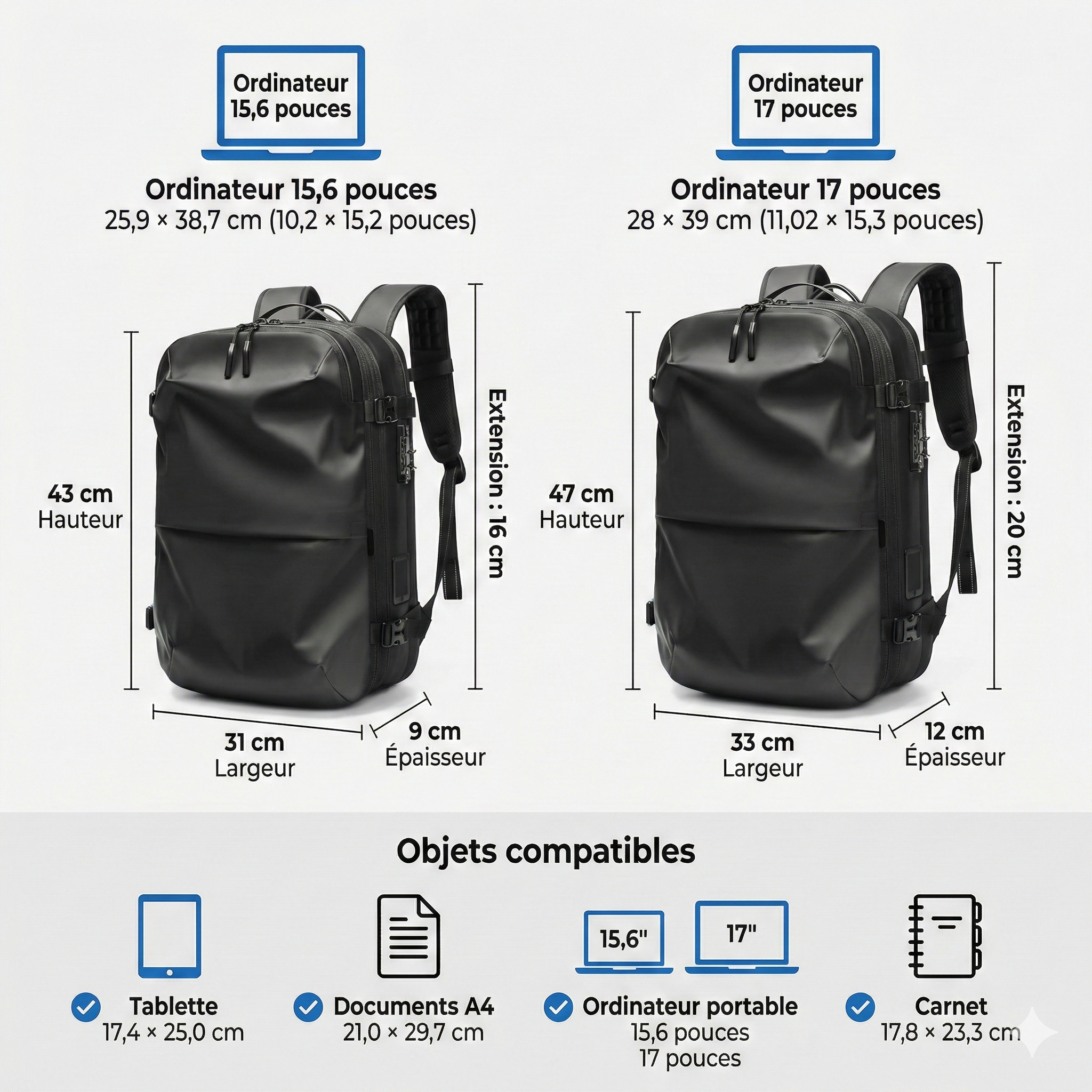 Sac à dos cabine léger