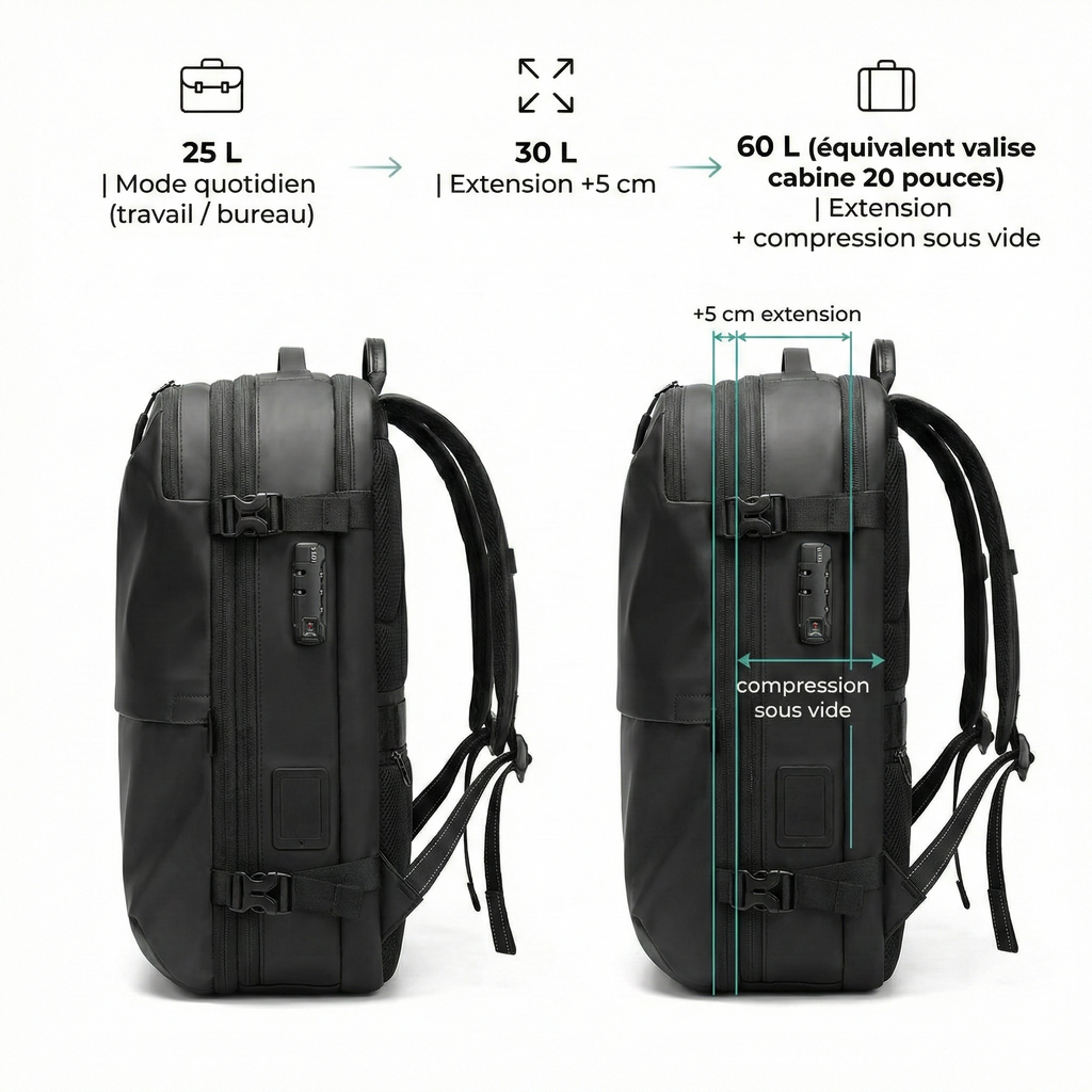 Sac à dos cabine intelligent