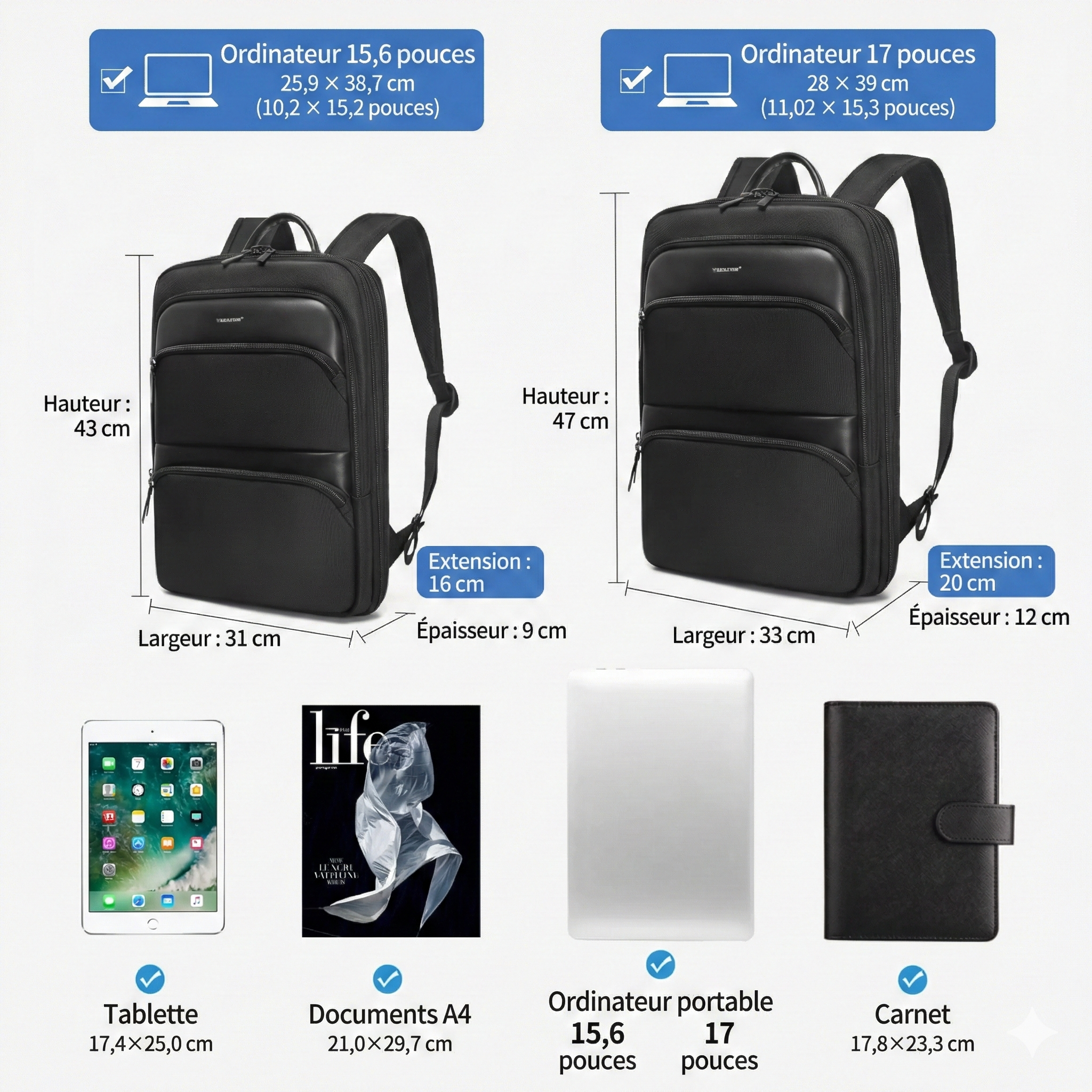 Sac à dos cabine léger