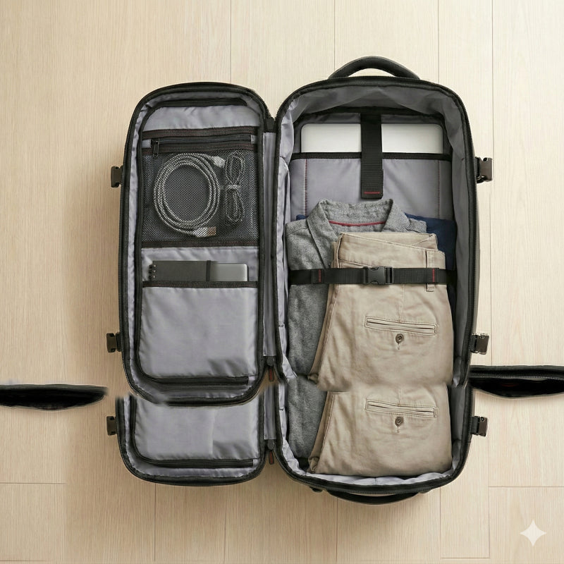 Sac à dos cabine compression sous vide